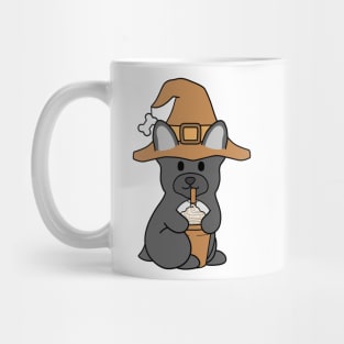 Pumpkin Spice French Bulldog Black Mug